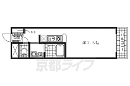 フォレスト.27 1Kの間取図画像