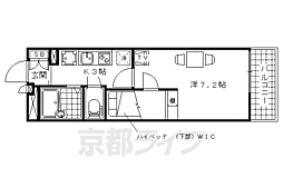 レオパレス今屋敷 1Kの間取図画像