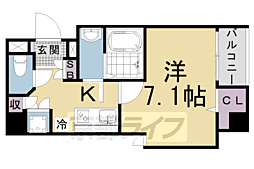 アドバンス京都デタンデュ 1Kの間取図画像