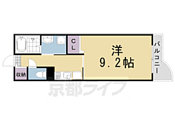 エコーウエスト東館 1Kの間取図画像