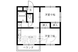 スペースモリ 2DKの間取図画像