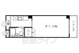 チェリーパレス 1Kの間取図画像