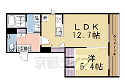 京都市伏見区新町5丁目マンション 1LDKの間取図画像