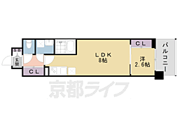 アドバンス京都クラッセ 1LDKの間取図画像