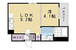 F asecia Tabit 1LDKの間取図画像