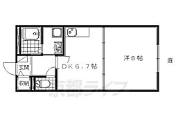 エルメゾンGinga 1DKの間取図画像