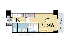 エスリード京都吉祥院 1Kの間取図画像