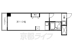 ラピス四条大八木ビル ワンルームの間取図画像