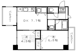 ラティス東野 2LDKの間取図画像