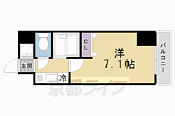 エクセレント御所西 1Kの間取図画像
