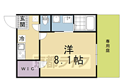 ヴィラ パルルヴァン 1Kの間取図画像