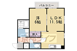 ウインズコート 1LDKの間取図画像