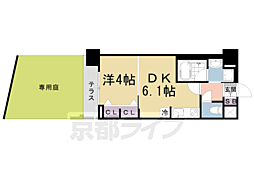 ベラジオ雅び烏丸十条2 1DKの間取図画像