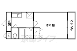 メゾン山城 1Kの間取図画像