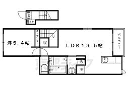 アマルフィ伏見桃山 1LDKの間取図画像