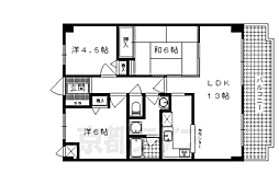 ライオンズマンション山科御陵 3LDKの間取図画像