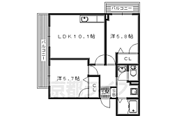 ベルヴィラージュ 2LDKの間取図画像