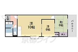 NSマンション1 2LDKの間取図画像