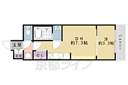 プレサンス十条凛華 1DKの間取図画像
