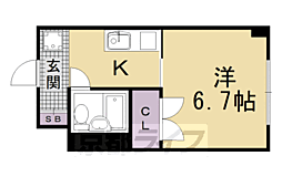 SKBビル 1Kの間取図画像
