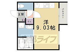 メステート京都九条庵 4階/-