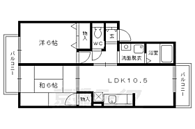 サードニックス舟山 201 ｜ 京都府京都市北区西賀茂今原町（賃貸アパート2LDK・2階・48.00㎡） その2