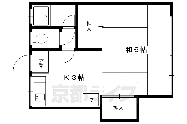 内外ビル 202｜京都府京都市左京区聖護院西町(賃貸マンション1K・2階・21.30㎡)の写真 その2