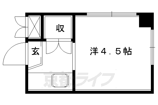 シャルマン松原通 2C｜京都府京都市下京区天神前町(賃貸マンション1K・2階・11.25㎡)の写真 その2