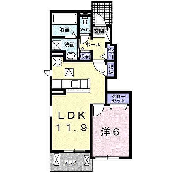 プラシド・ラウレア 103｜和歌山県和歌山市紀三井寺(賃貸アパート1LDK・1階・45.82㎡)の写真 その2