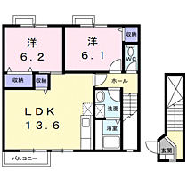 プリムヴェールII 202 ｜ 和歌山県岩出市南大池94（賃貸アパート2LDK・2階・64.09㎡） その2