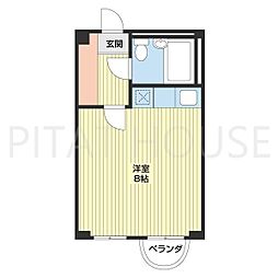 プチマンション津秦 1Kの間取図画像