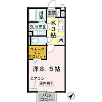 ビヤン　リズム 206 ｜ 和歌山県和歌山市鳴神（賃貸アパート1K・2階・30.03㎡） その2