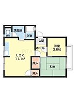 グリーンハイツしあわせ 206 ｜ 和歌山県岩出市水栖（賃貸アパート2LDK・2階・46.70㎡） その2