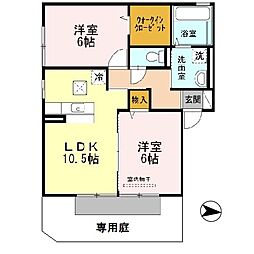 ウィットN 2LDKの間取図画像