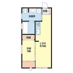KOYA430 1LDKの間取図画像