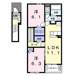間取図画像 2LDK