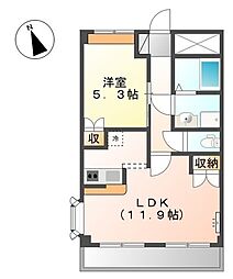 ルピナス21 1LDKの間取図画像