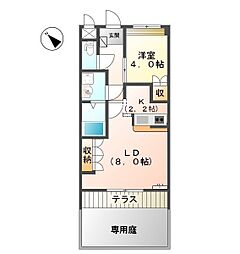 ディアベルジュ 1LDKの間取図画像