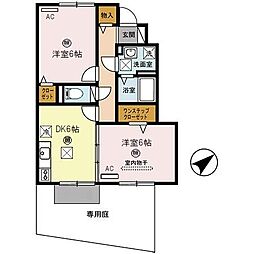 イヴェールアージュ 2DKの間取図画像