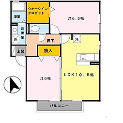 アークハイツ2A 2LDKの間取図画像