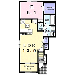 ステッラ1 1LDKの間取図画像