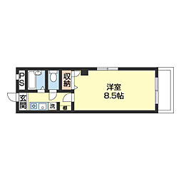 YESTAIN 1Kの間取図画像
