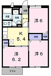 アルカディア2 3Kの間取図画像