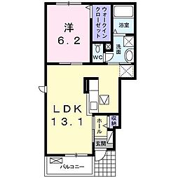 ピオニール岡田 1LDKの間取図画像