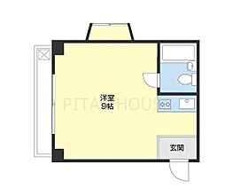 グランセオ屋形 ワンルームの間取図画像