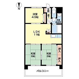 グリーンヒル 3LDKの間取図画像