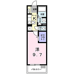 リンデンバウム1 1Kの間取図画像