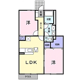 ニューシティーMORI3 2LDKの間取図画像