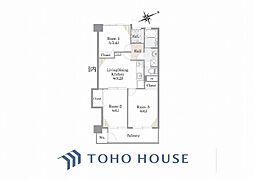 三ツ境グリーンハイム1号棟 3LDKの間取図画像