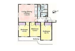 永田町ビューハイツ 3LDKの間取図画像